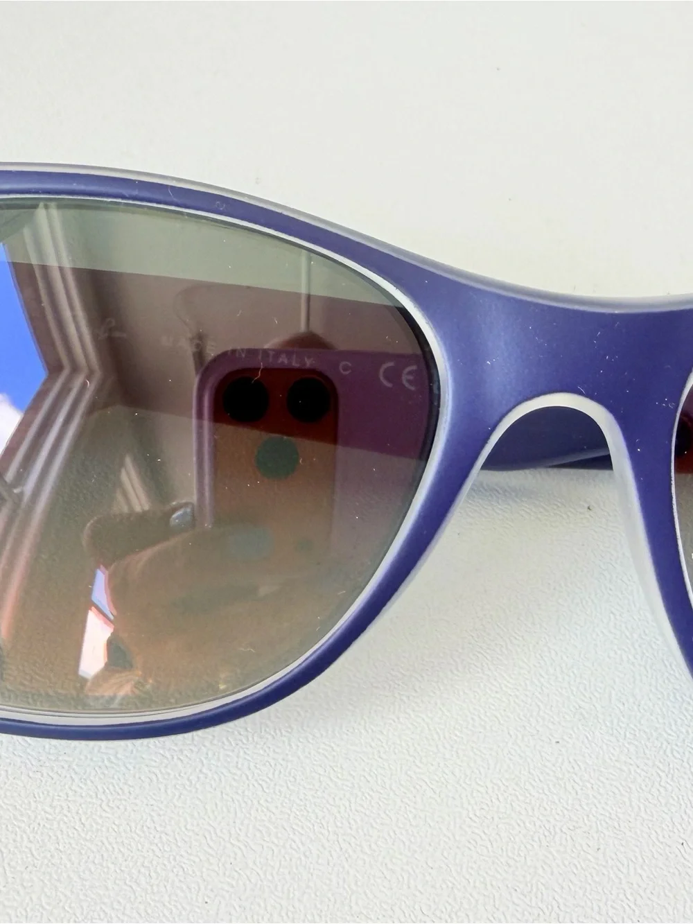 Ray Ban New Wayfarer Rb 2132 55018 Blue Sunglasses Worn Once